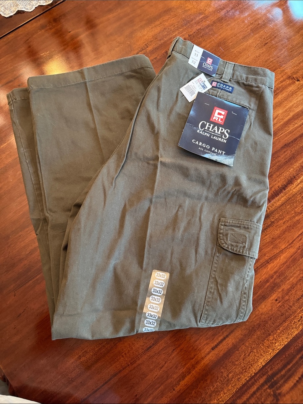 Chaps Olive Cargo Pants with Utility Pockets - Picture 4 of 5